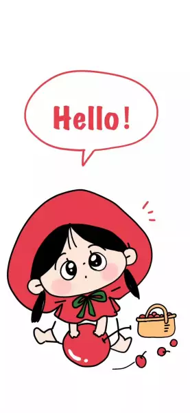 元气女孩壁纸，卡通可爱小清新