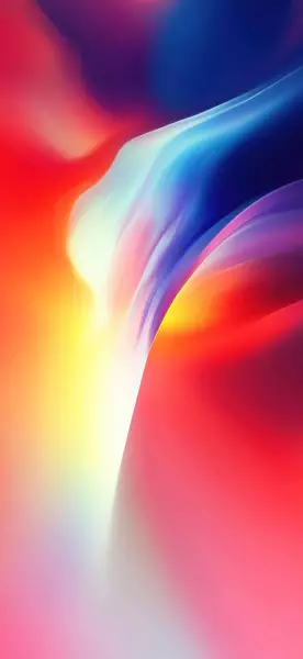 渐变流动简约手机壁纸美到窒息！红蓝撞色+丝滑质感，高级感溢出屏幕