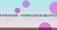 拼多多铺货新趋势：如何高效运营实现流量与转化双赢